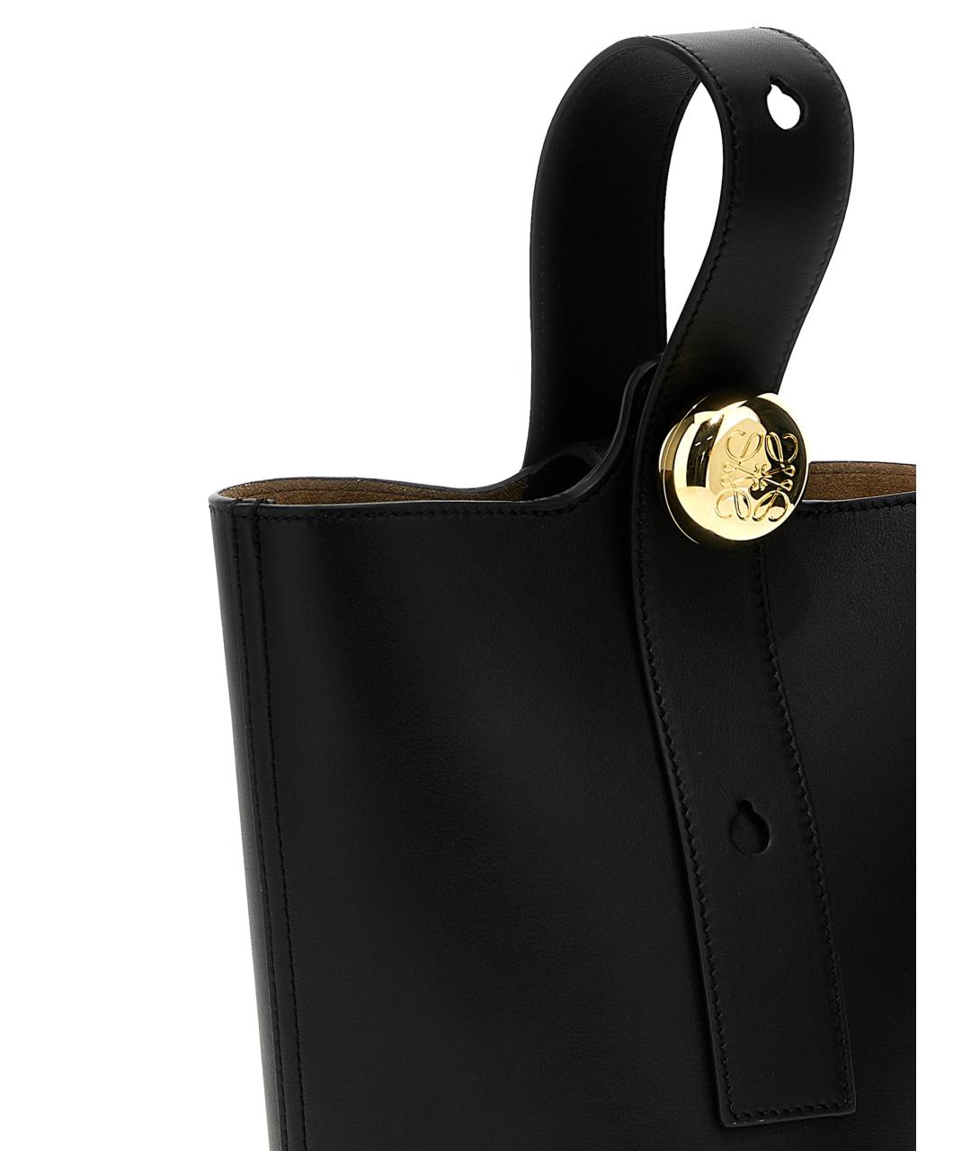 LOEWE Черная кожаная сумка тоут, фото 3