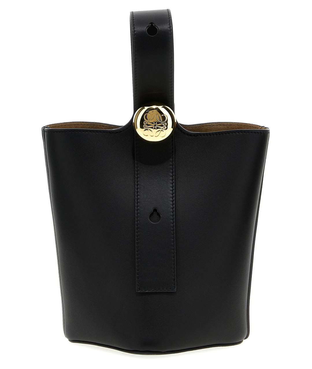 LOEWE Черная кожаная сумка тоут, фото 1
