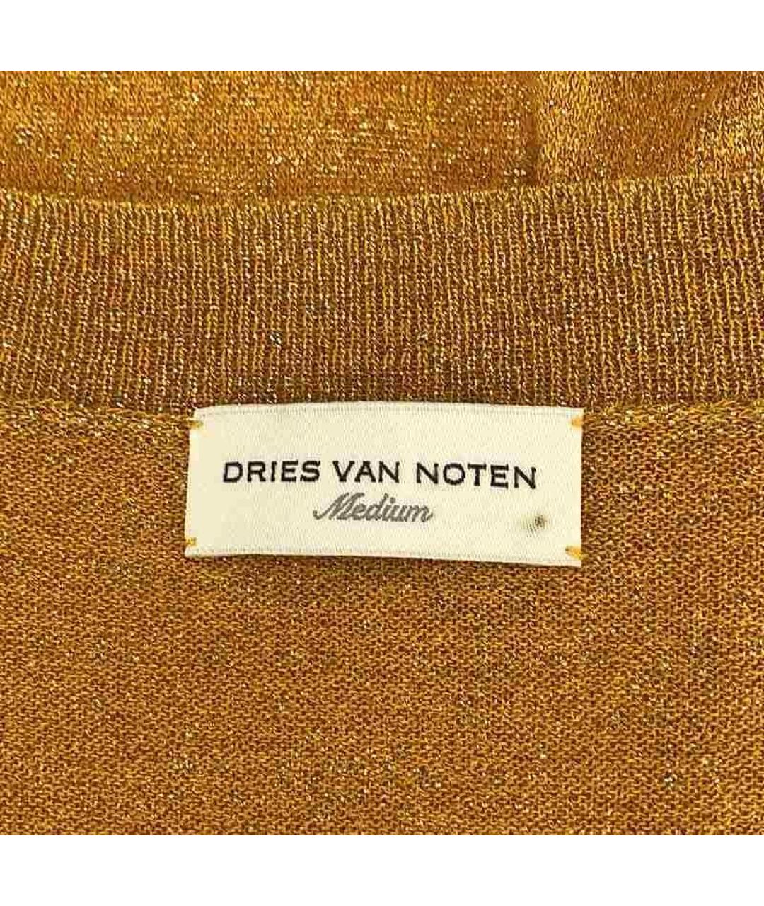 DRIES VAN NOTEN Золотой полиамидовый джемпер / свитер, фото 3