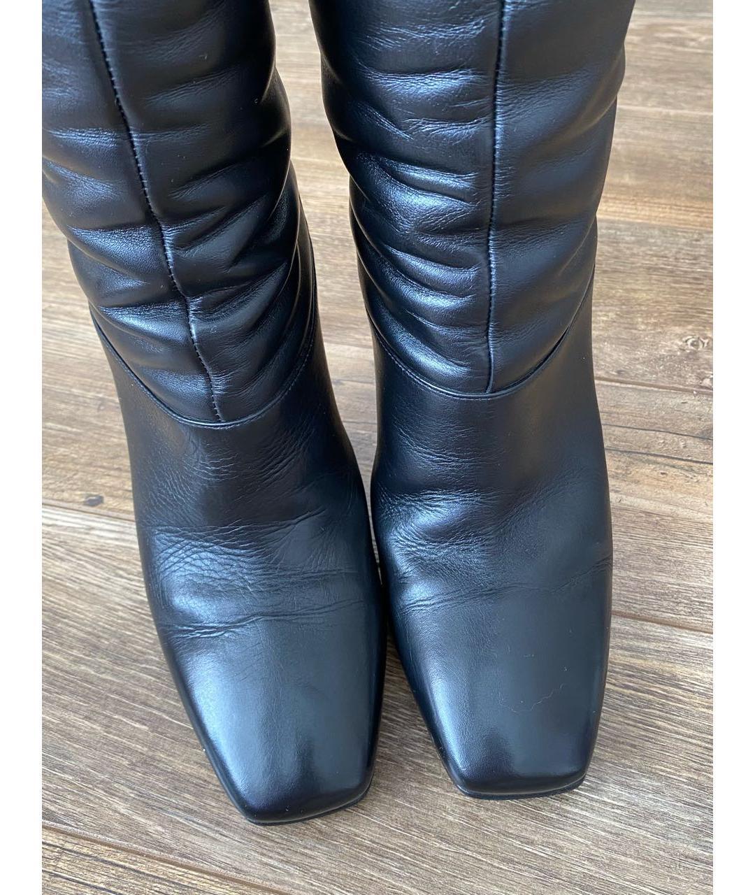 JIMMY CHOO Черные кожаные сапоги, фото 3