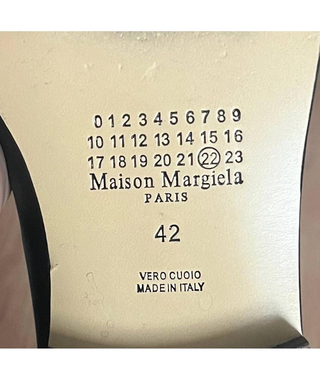 MAISON MARGIELA Черные кожаные высокие ботинки, фото 5