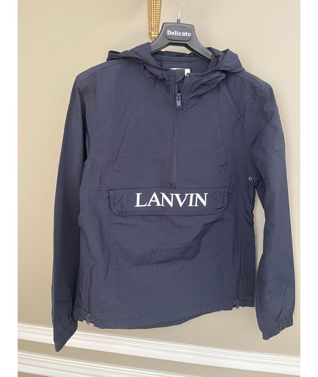 LANVIN Синяя полиэстеровая спортивная куртка, фото 5