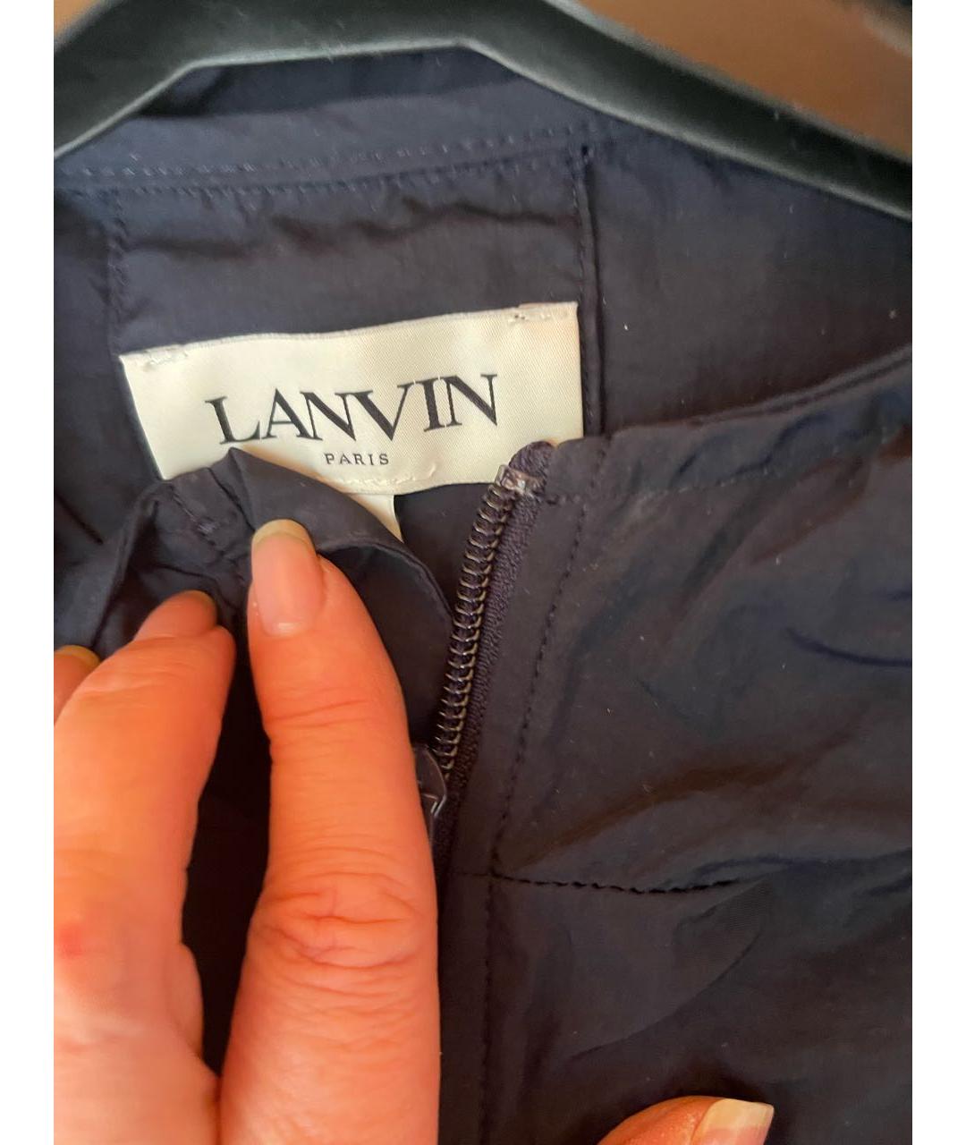 LANVIN Синяя полиэстеровая спортивная куртка, фото 3