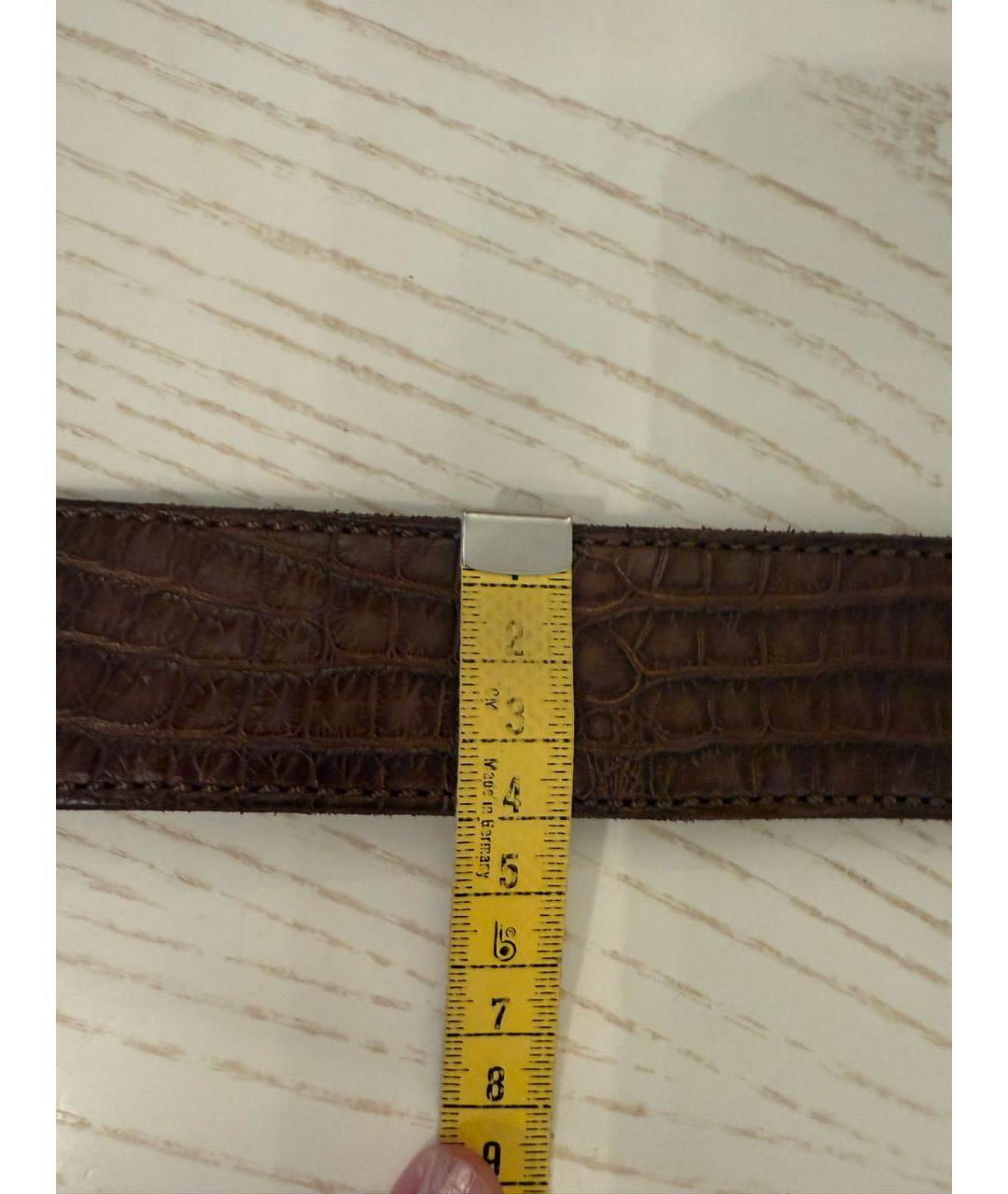 RALPH LAUREN Коричневый ремень из экзотической кожи, фото 4