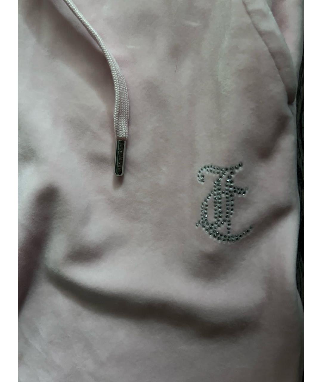JUICY COUTURE Розовый велюровый костюм с брюками, фото 4