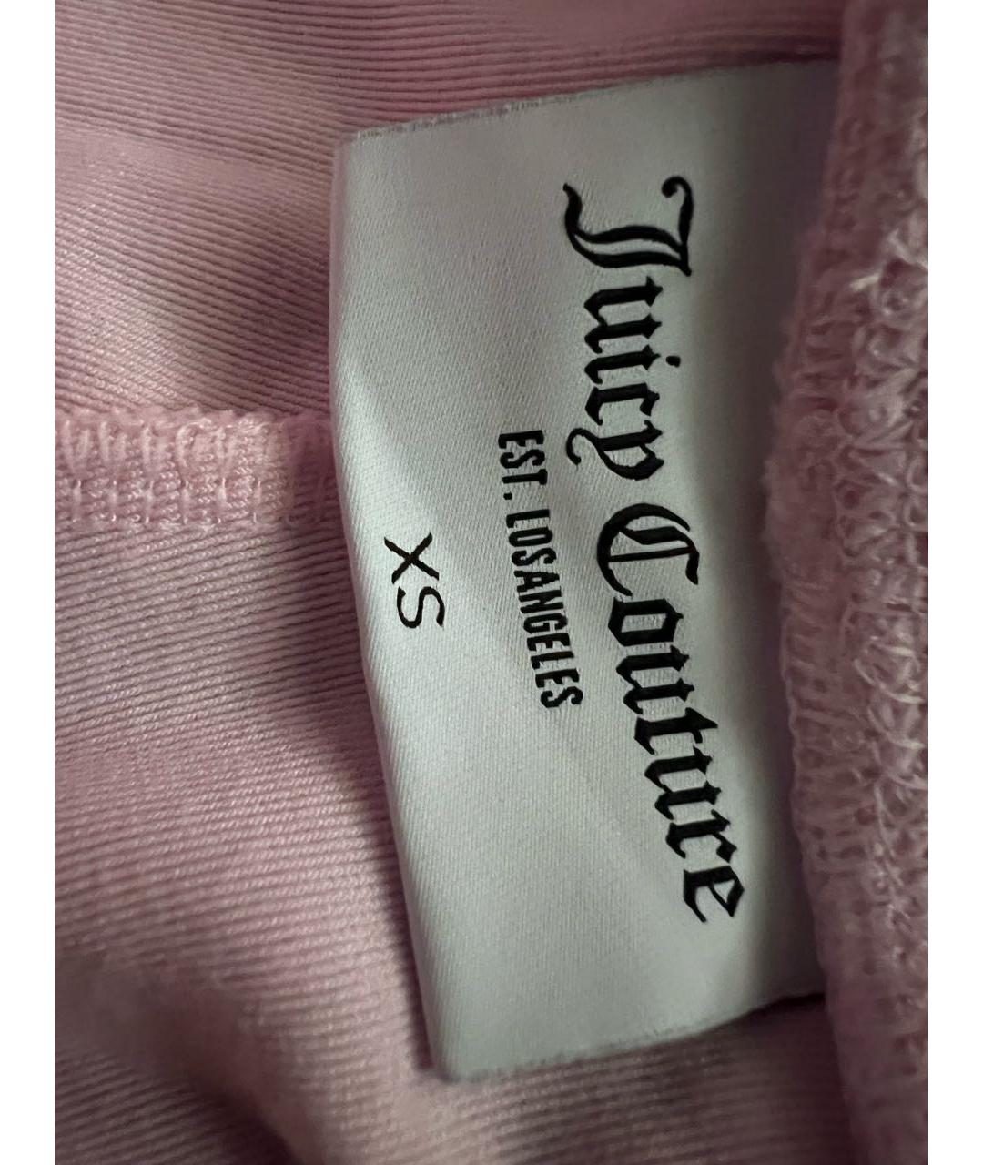 JUICY COUTURE Розовый велюровый костюм с брюками, фото 5