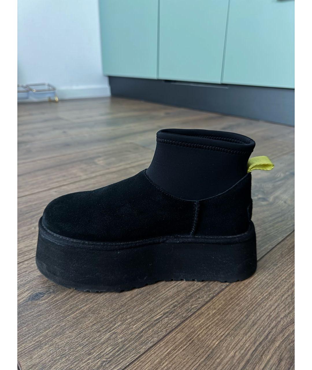 UGG AUSTRALIA Черные замшевые полусапоги, фото 7