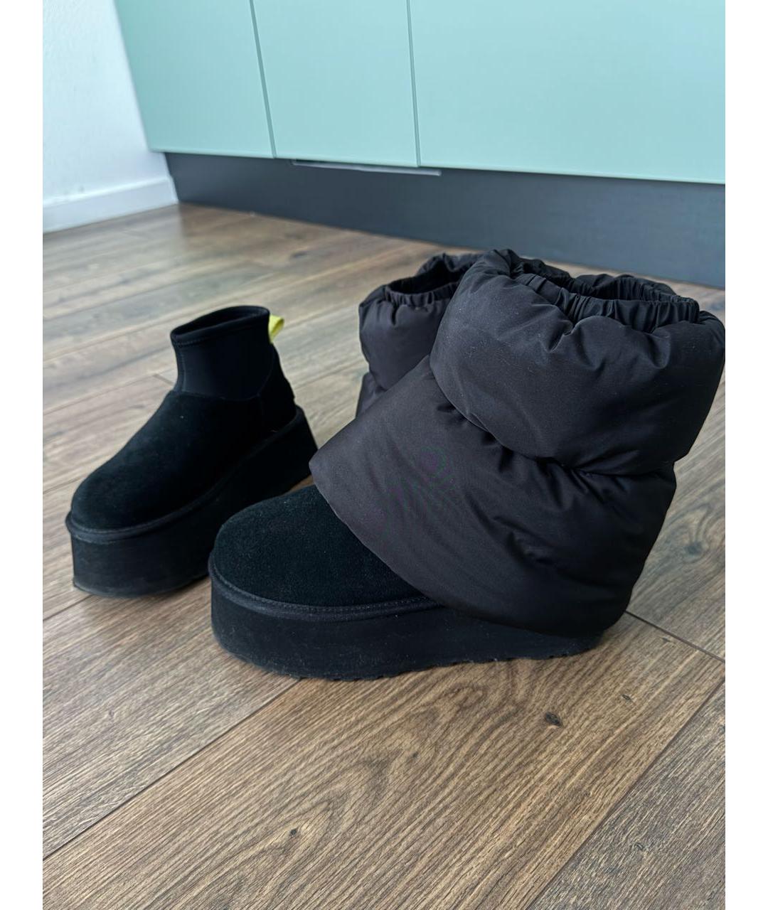 UGG AUSTRALIA Черные замшевые полусапоги, фото 5