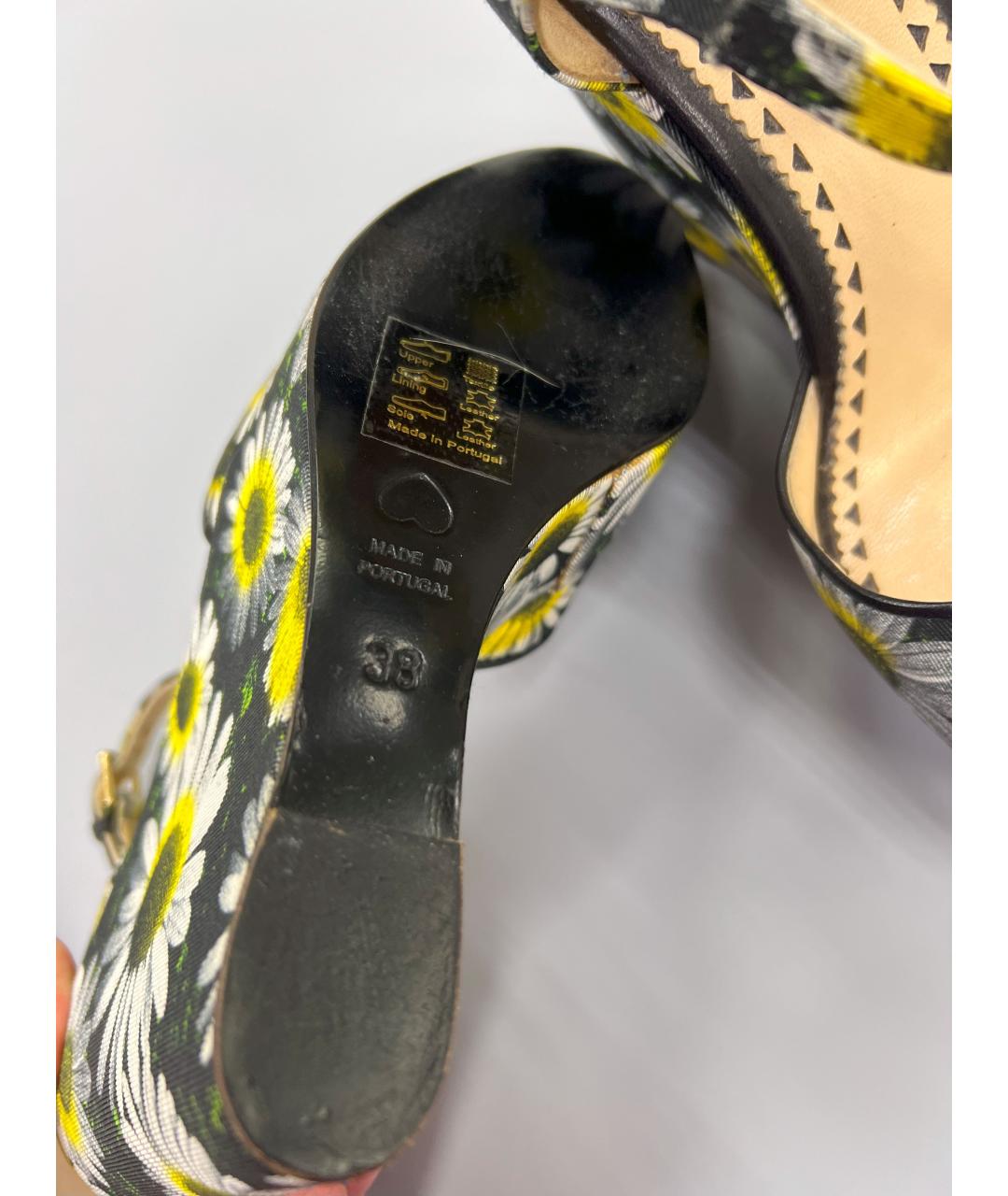 MOSCHINO Текстильные босоножки, фото 4