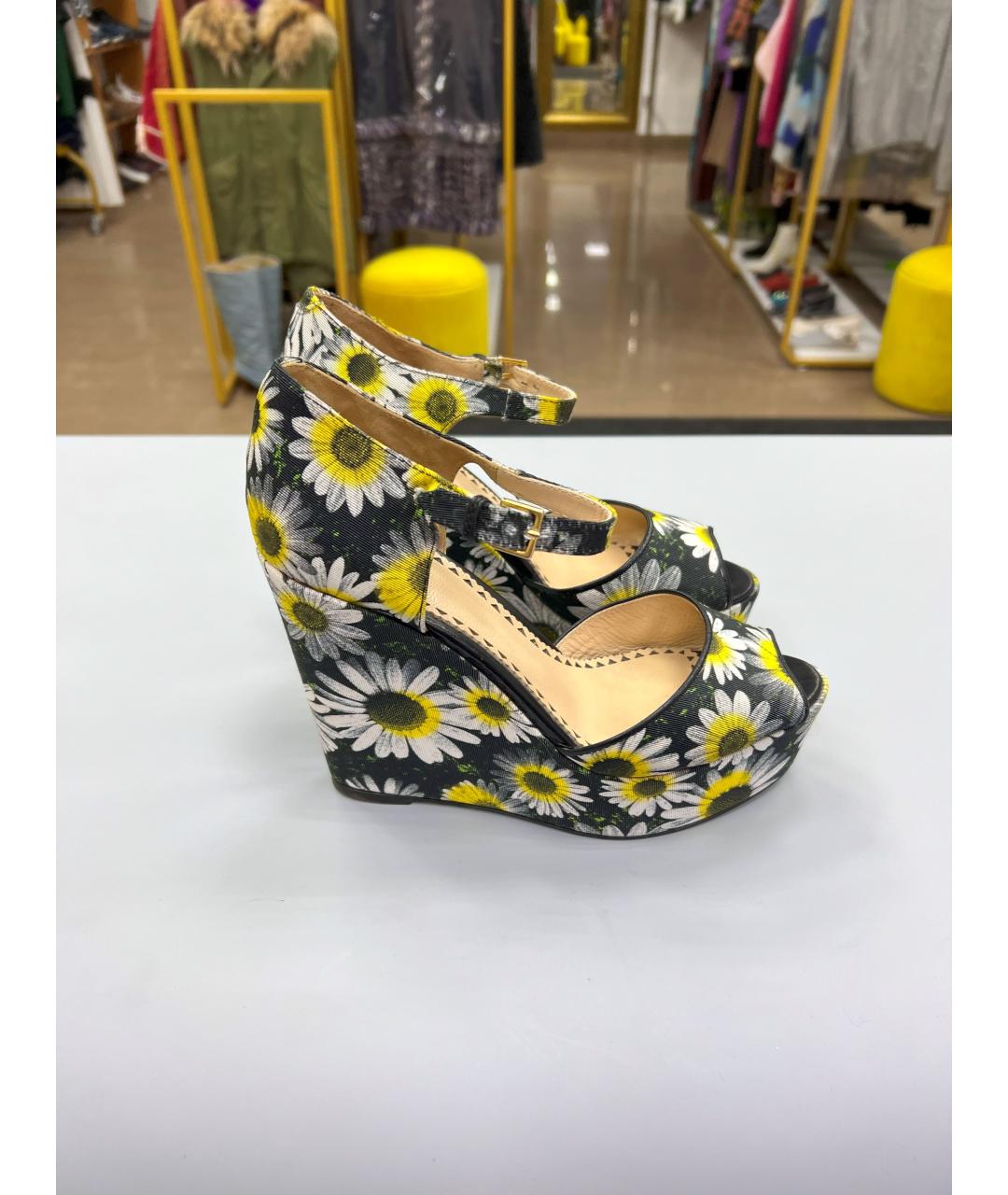 MOSCHINO Текстильные босоножки, фото 6