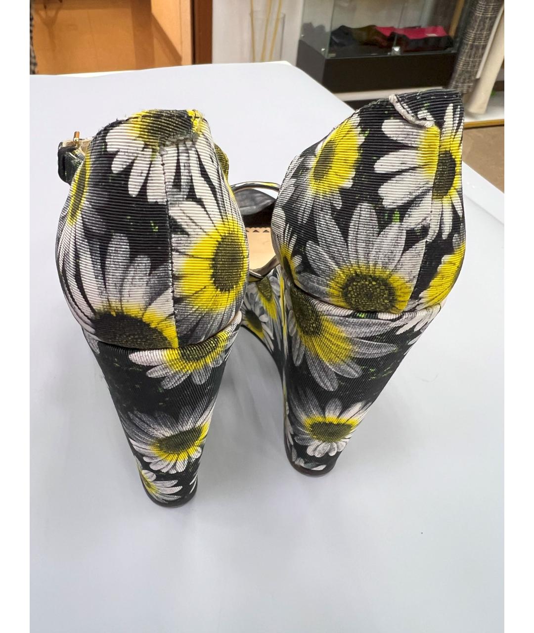 MOSCHINO Текстильные босоножки, фото 5