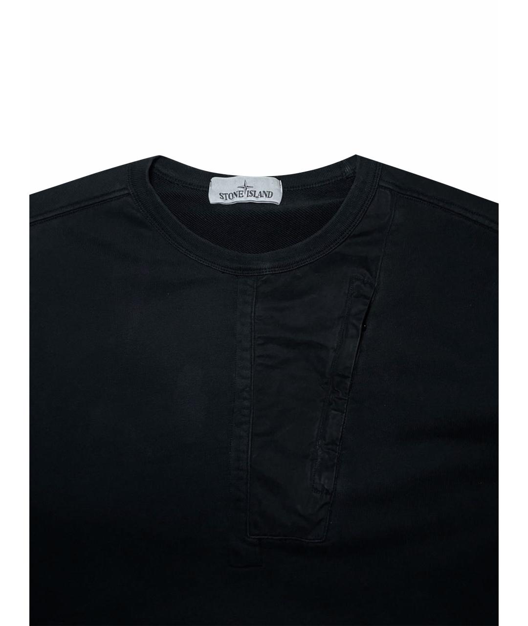 STONE ISLAND Черный хлопковый джемпер / свитер, фото 10