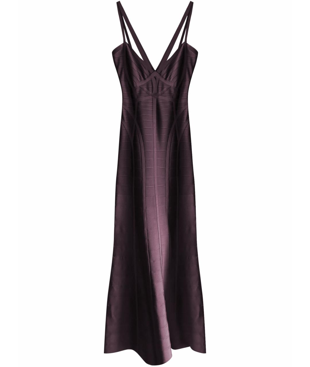HERVE LEGER Фиолетовое вискозное вечернее платье, фото 1