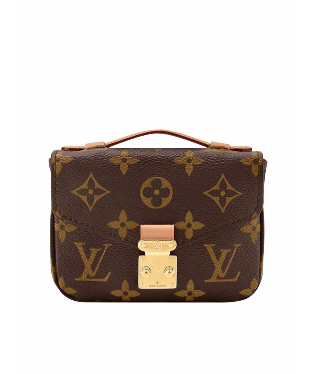LOUIS VUITTON Коричневая кожаная сумка через плечо, фото 1