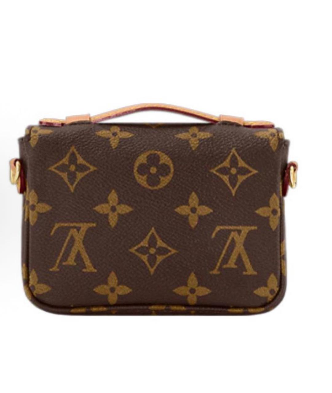 LOUIS VUITTON Коричневая кожаная сумка через плечо, фото 3