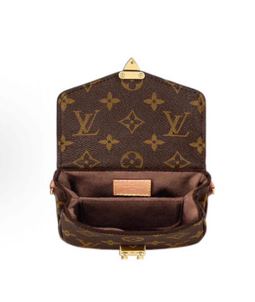 LOUIS VUITTON Коричневая кожаная сумка через плечо, фото 4