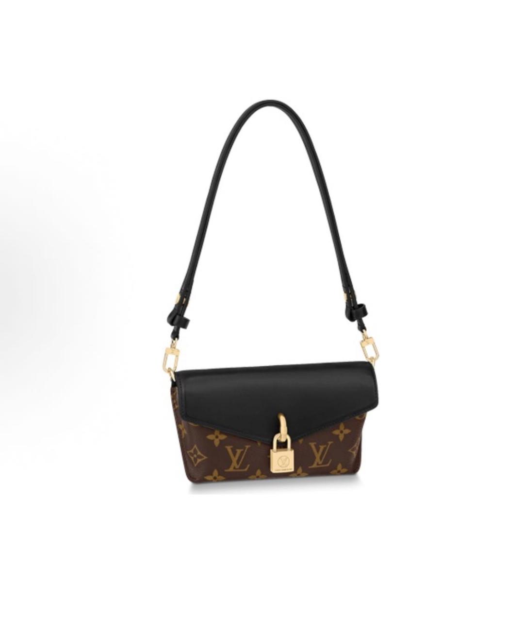 LOUIS VUITTON Коричневая кожаная сумка через плечо, фото 2