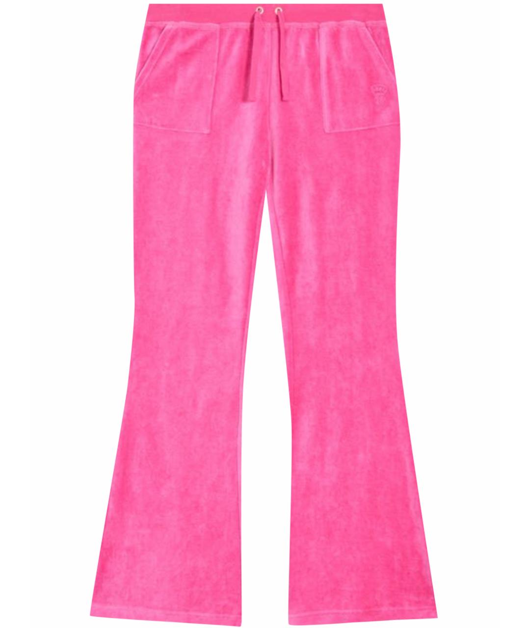 JUICY COUTURE Розовые велюровые спортивные брюки и шорты, фото 1