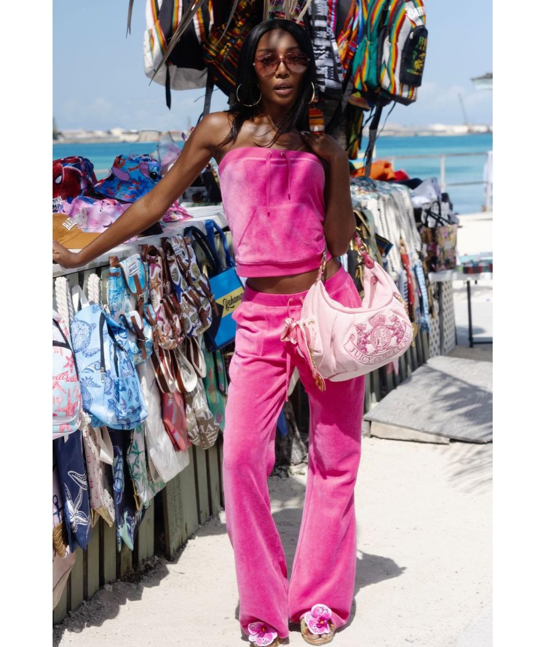 JUICY COUTURE Розовые велюровые спортивные брюки и шорты, фото 8
