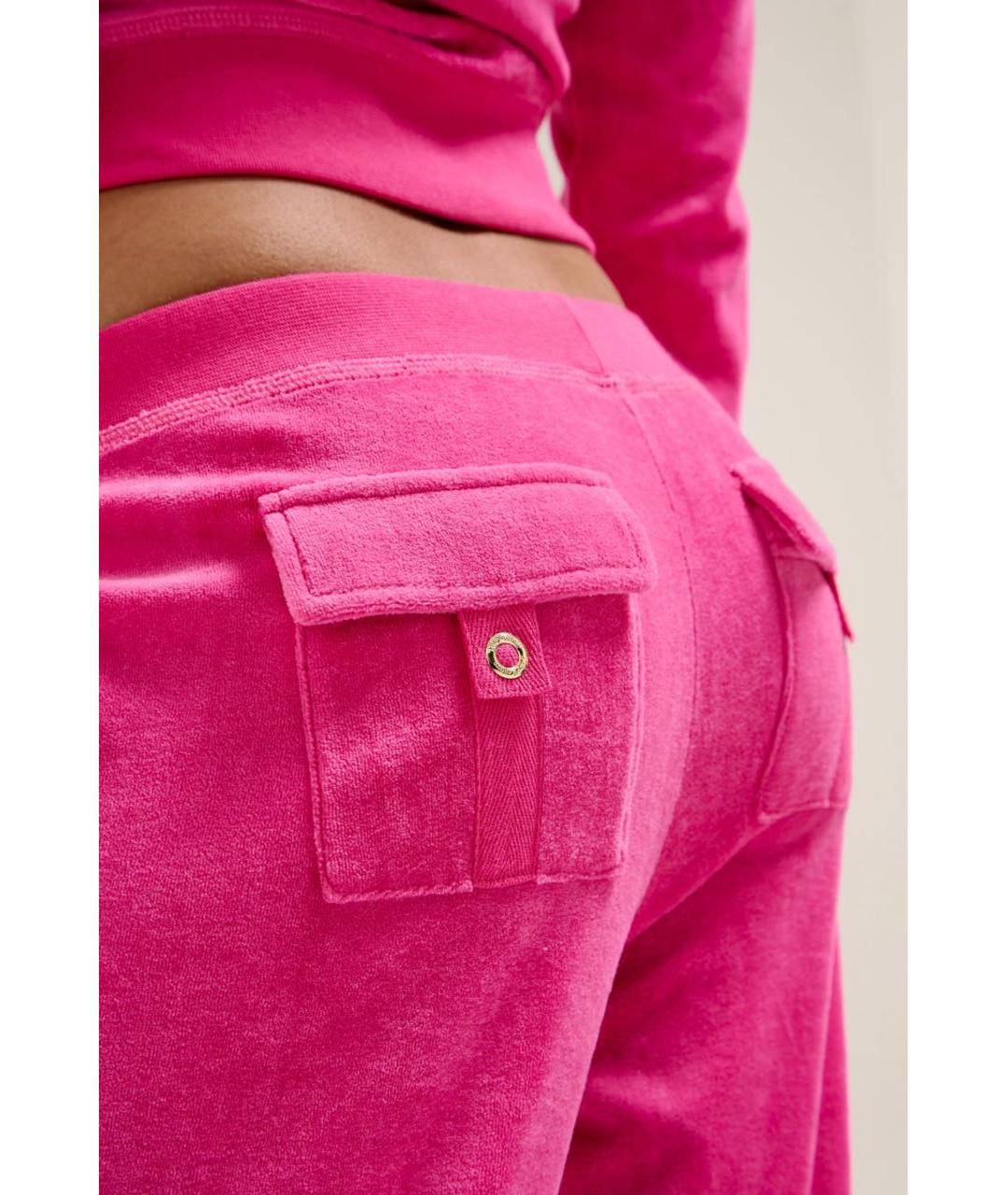 JUICY COUTURE Розовые велюровые спортивные брюки и шорты, фото 5