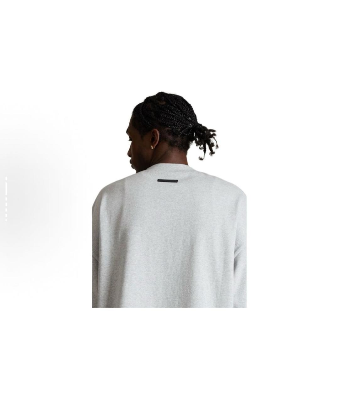 FEAR OF GOD ESSENTIALS Серая хлопковая футболка, фото 3