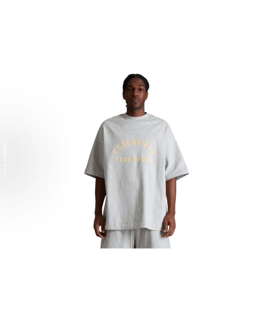FEAR OF GOD ESSENTIALS Серая хлопковая футболка, фото 5
