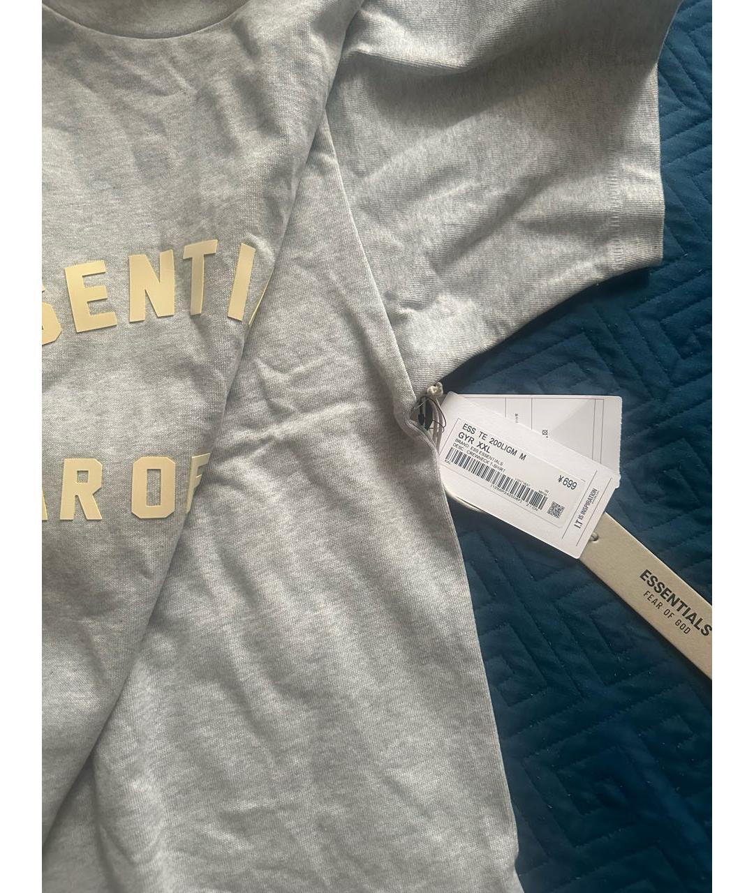 FEAR OF GOD ESSENTIALS Серая хлопковая футболка, фото 6