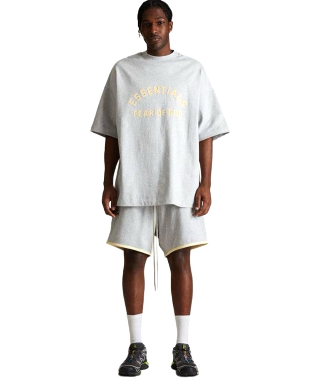 FEAR OF GOD ESSENTIALS Серая хлопковая футболка, фото 8