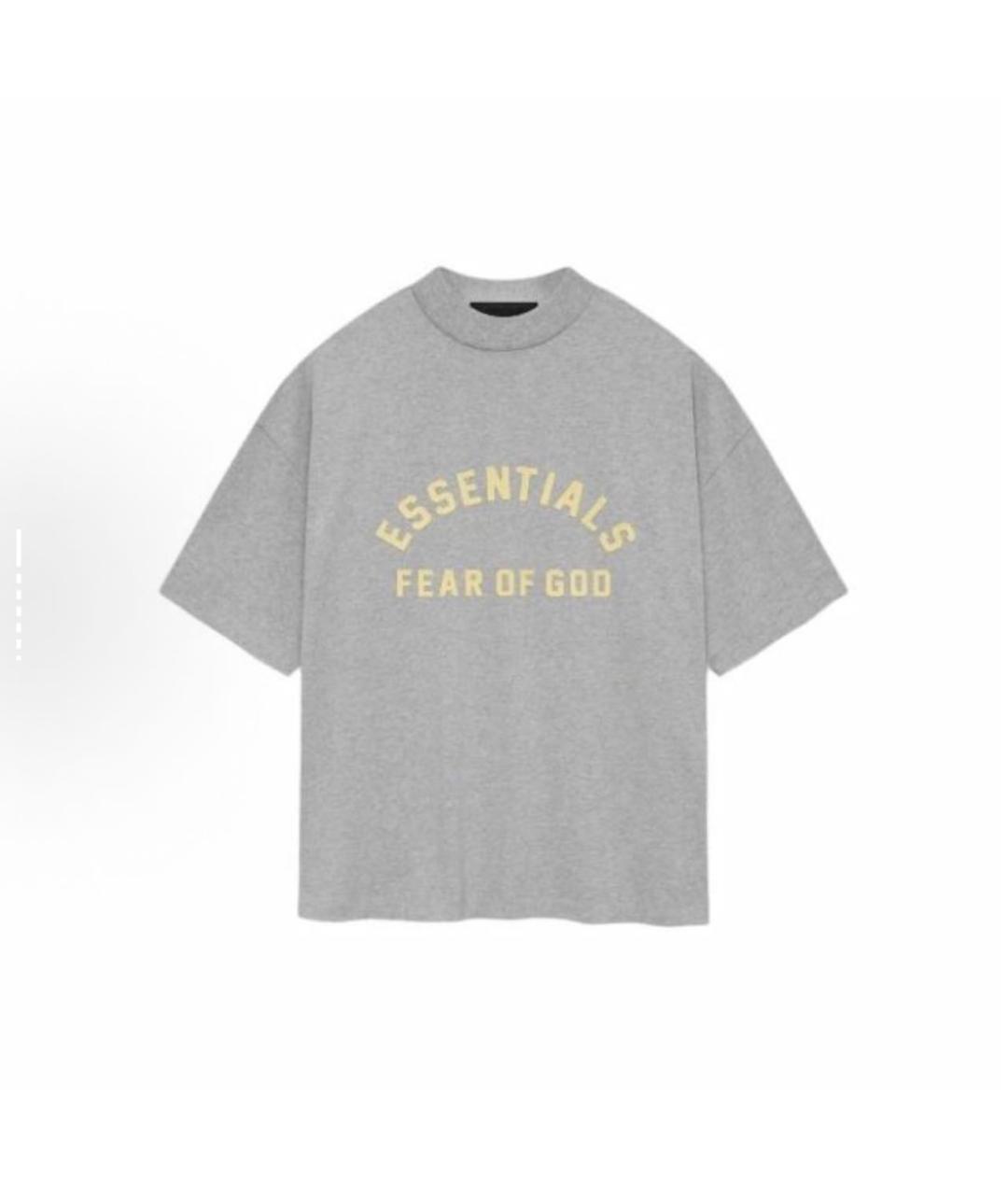 FEAR OF GOD ESSENTIALS Серая хлопковая футболка, фото 7