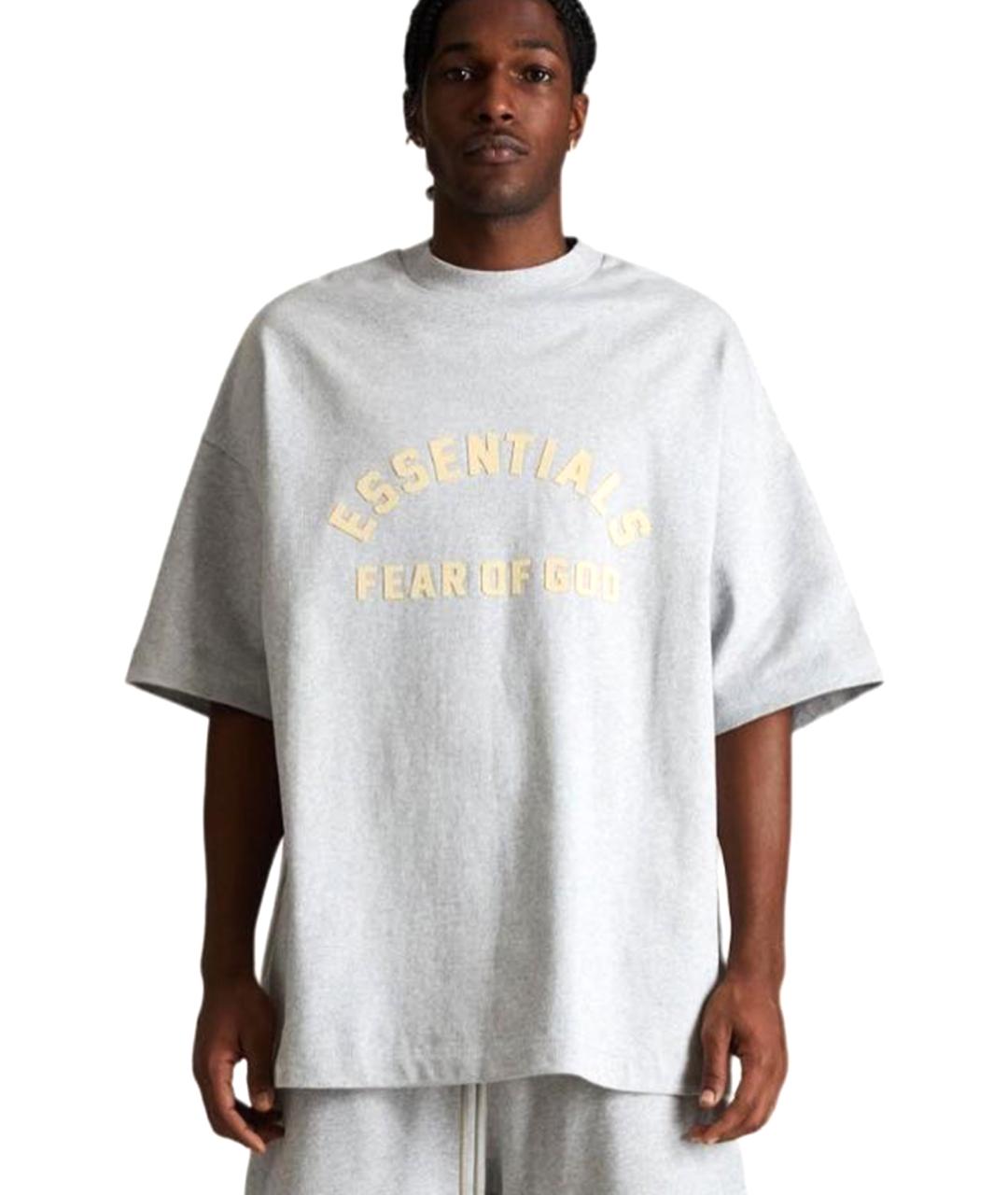 FEAR OF GOD ESSENTIALS Серая хлопковая футболка, фото 9