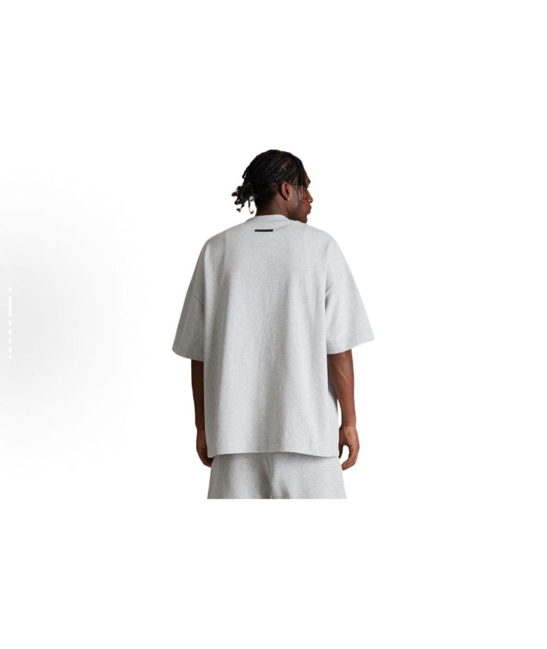 FEAR OF GOD ESSENTIALS Серая хлопковая футболка, фото 2