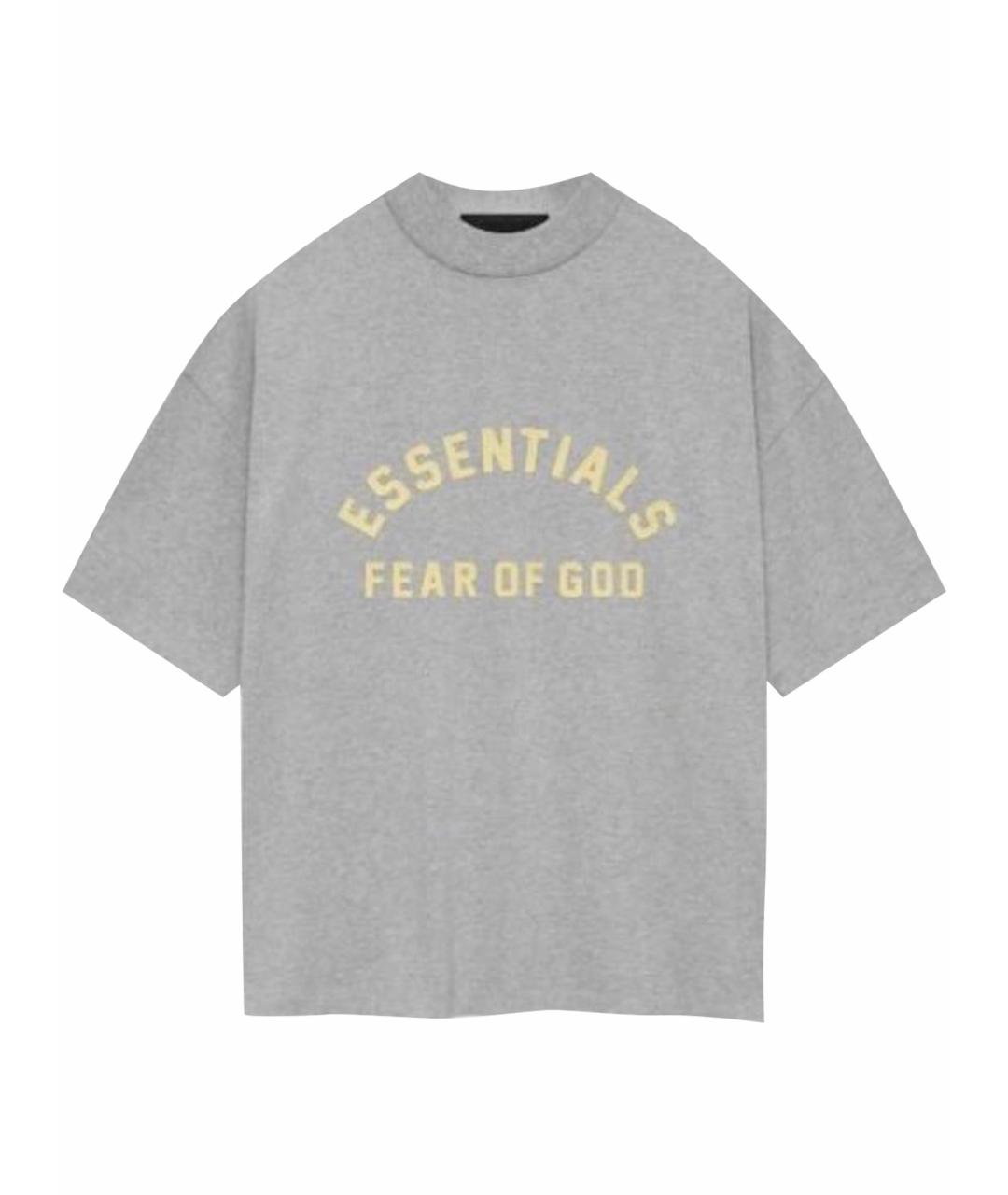 FEAR OF GOD ESSENTIALS Серая хлопковая футболка, фото 1