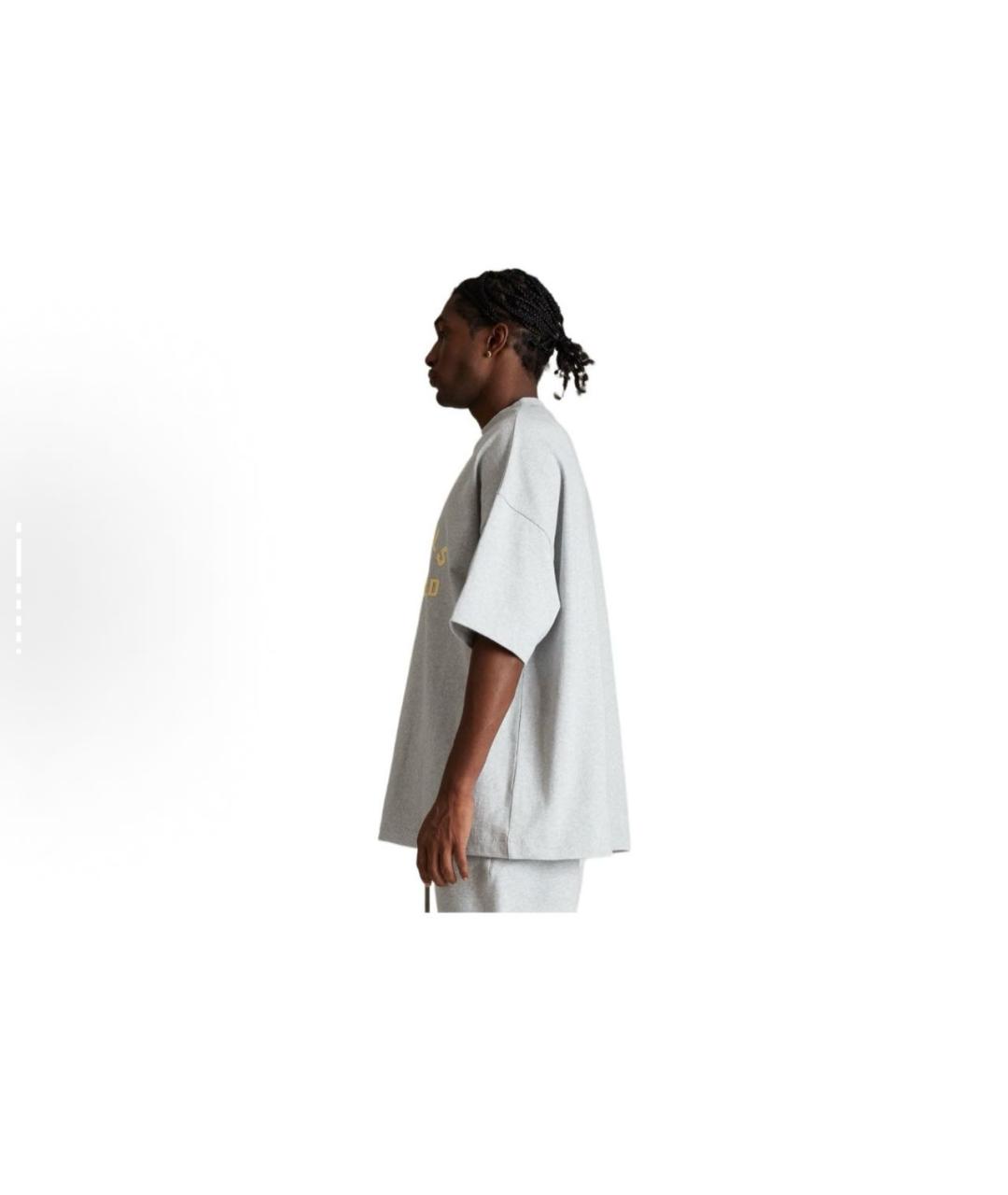 FEAR OF GOD ESSENTIALS Серая хлопковая футболка, фото 4