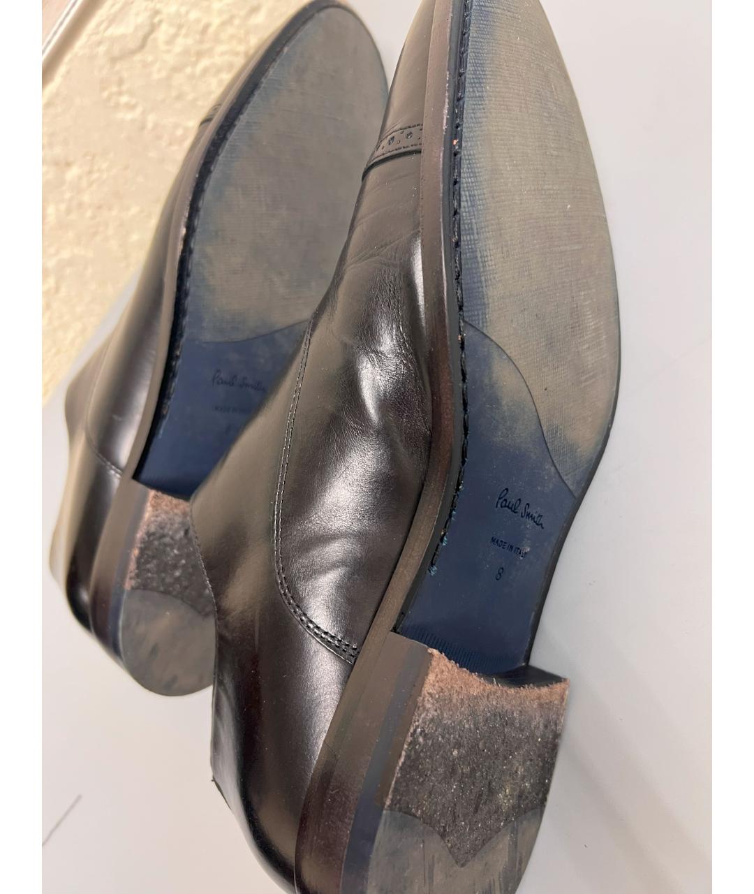 PAUL SMITH Черные кожаные туфли, фото 4