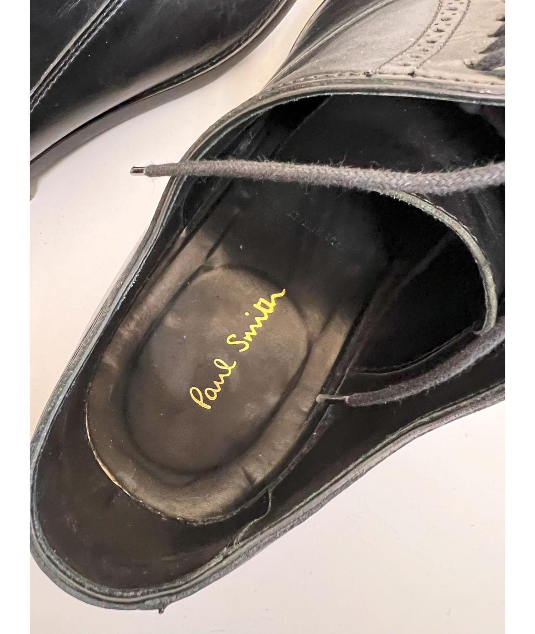 PAUL SMITH Черные кожаные туфли, фото 6