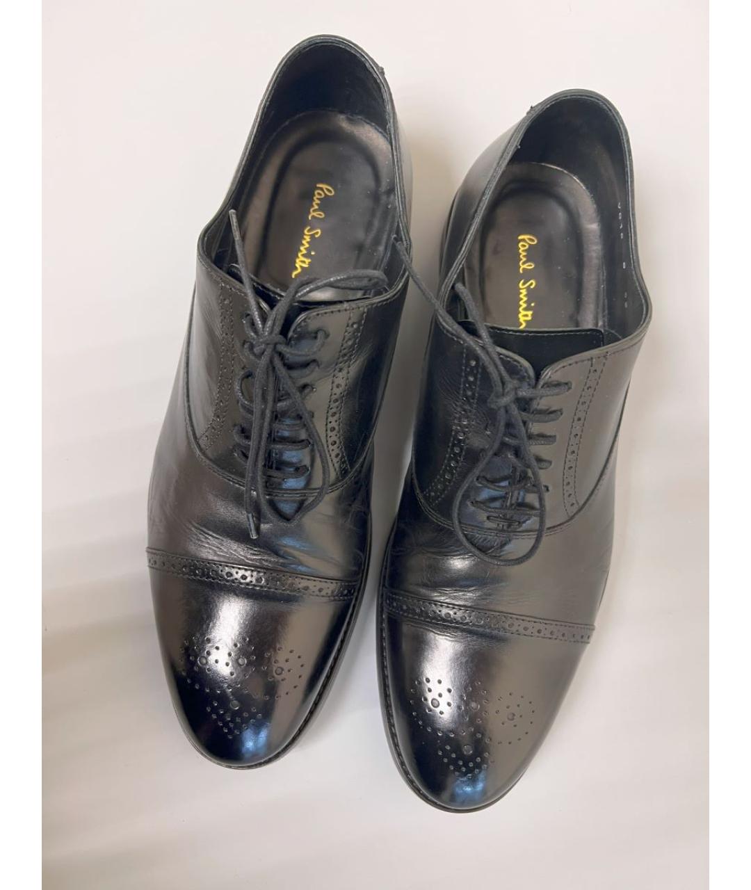 PAUL SMITH Черные кожаные туфли, фото 3