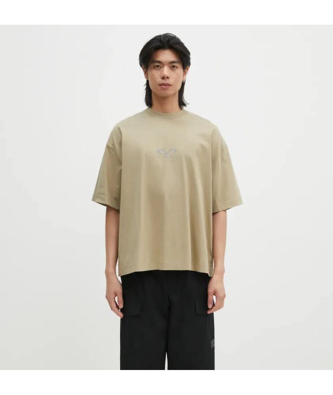VETEMENTS Бежевая хлопковая футболка, фото 2