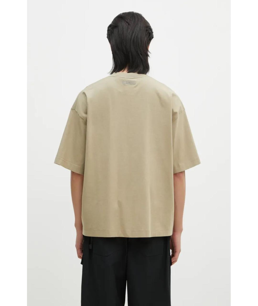 VETEMENTS Бежевая хлопковая футболка, фото 3