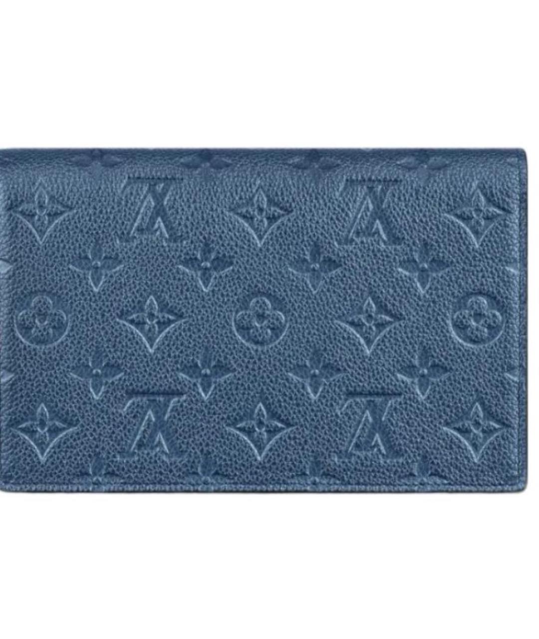 LOUIS VUITTON Синяя кожаная сумка через плечо, фото 3