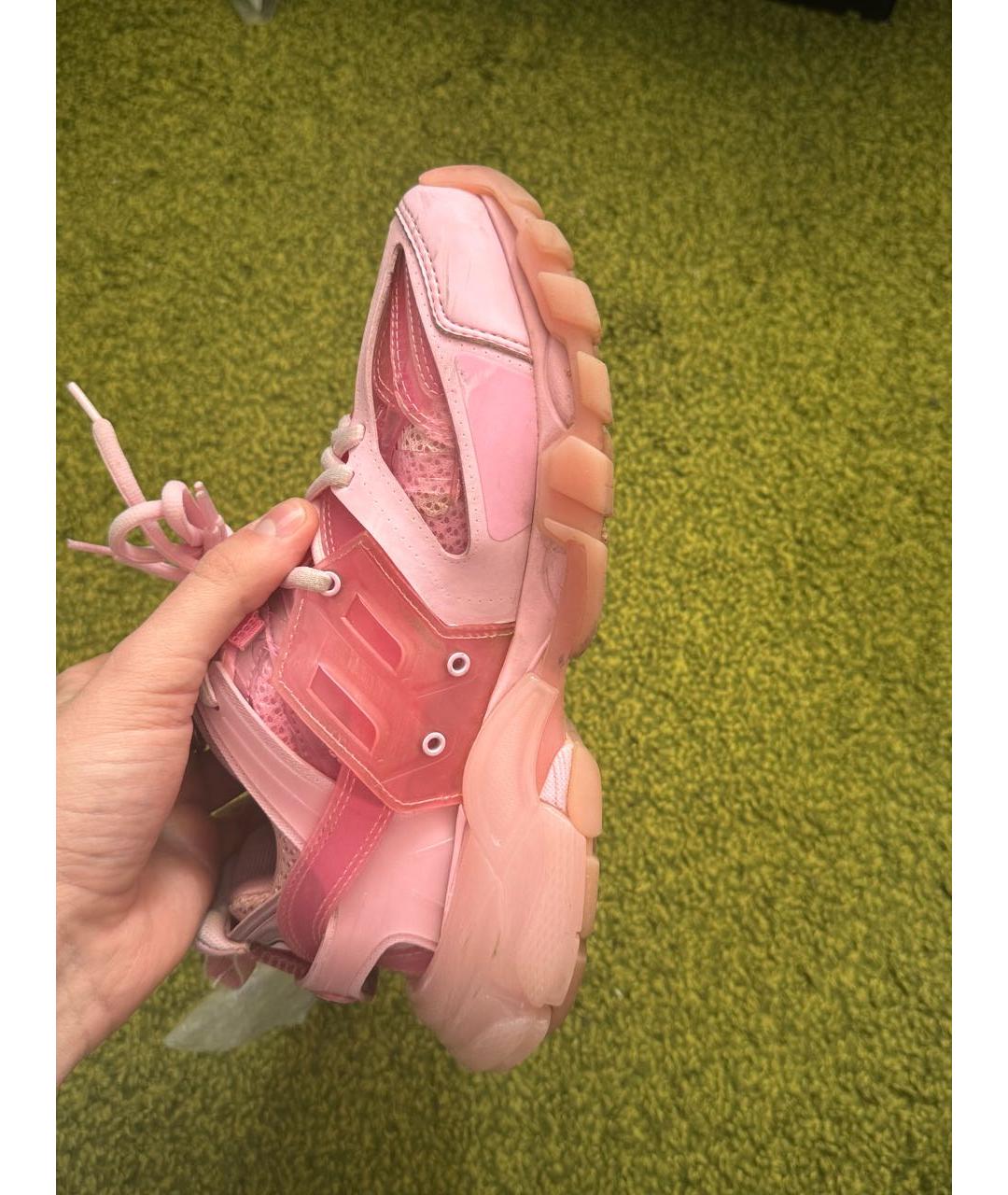 BALENCIAGA Розовые текстильные кроссовки, фото 6