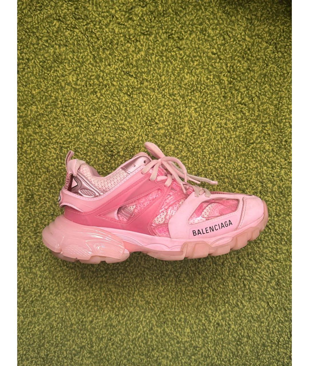 BALENCIAGA Розовые текстильные кроссовки, фото 9