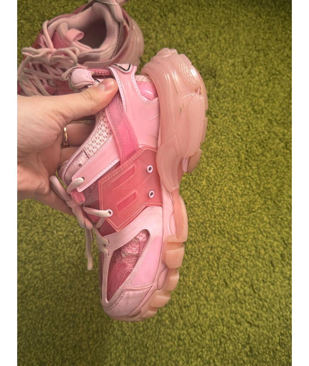 BALENCIAGA Розовые текстильные кроссовки, фото 8