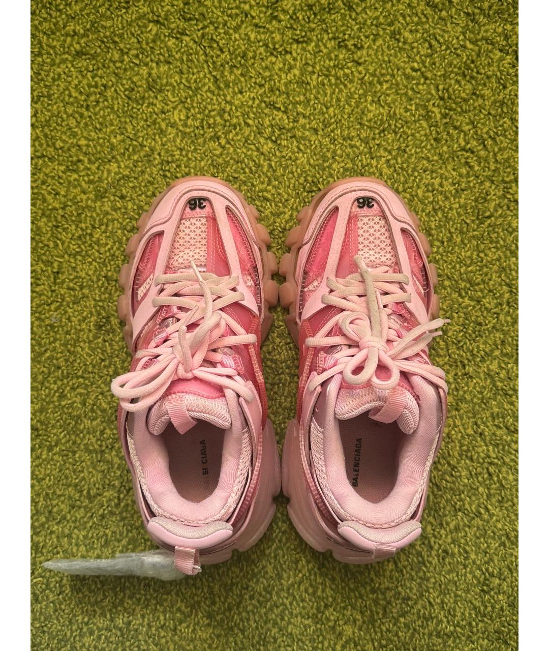BALENCIAGA Розовые текстильные кроссовки, фото 3