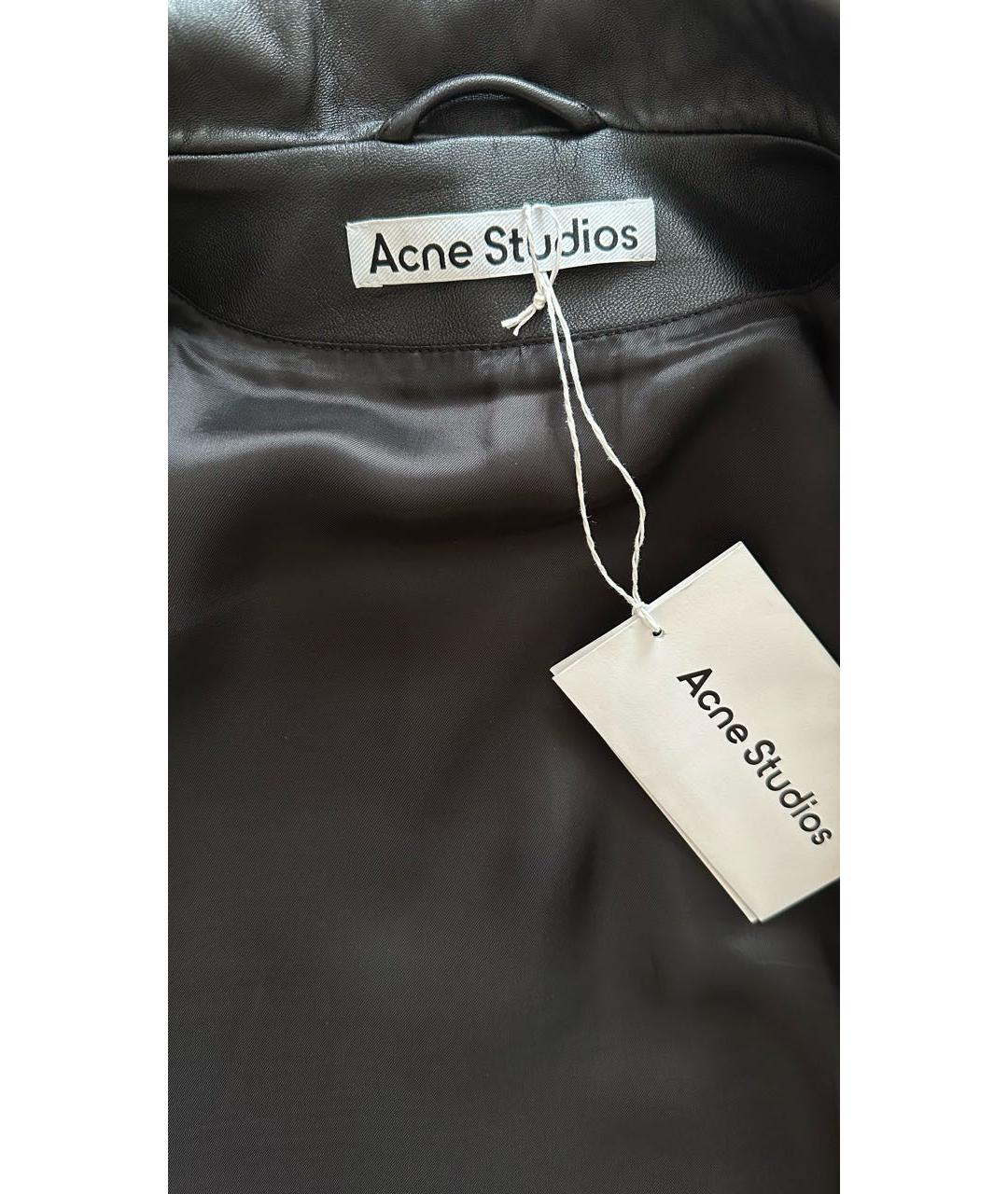 ACNE STUDIOS Черная кожаная куртка, фото 3