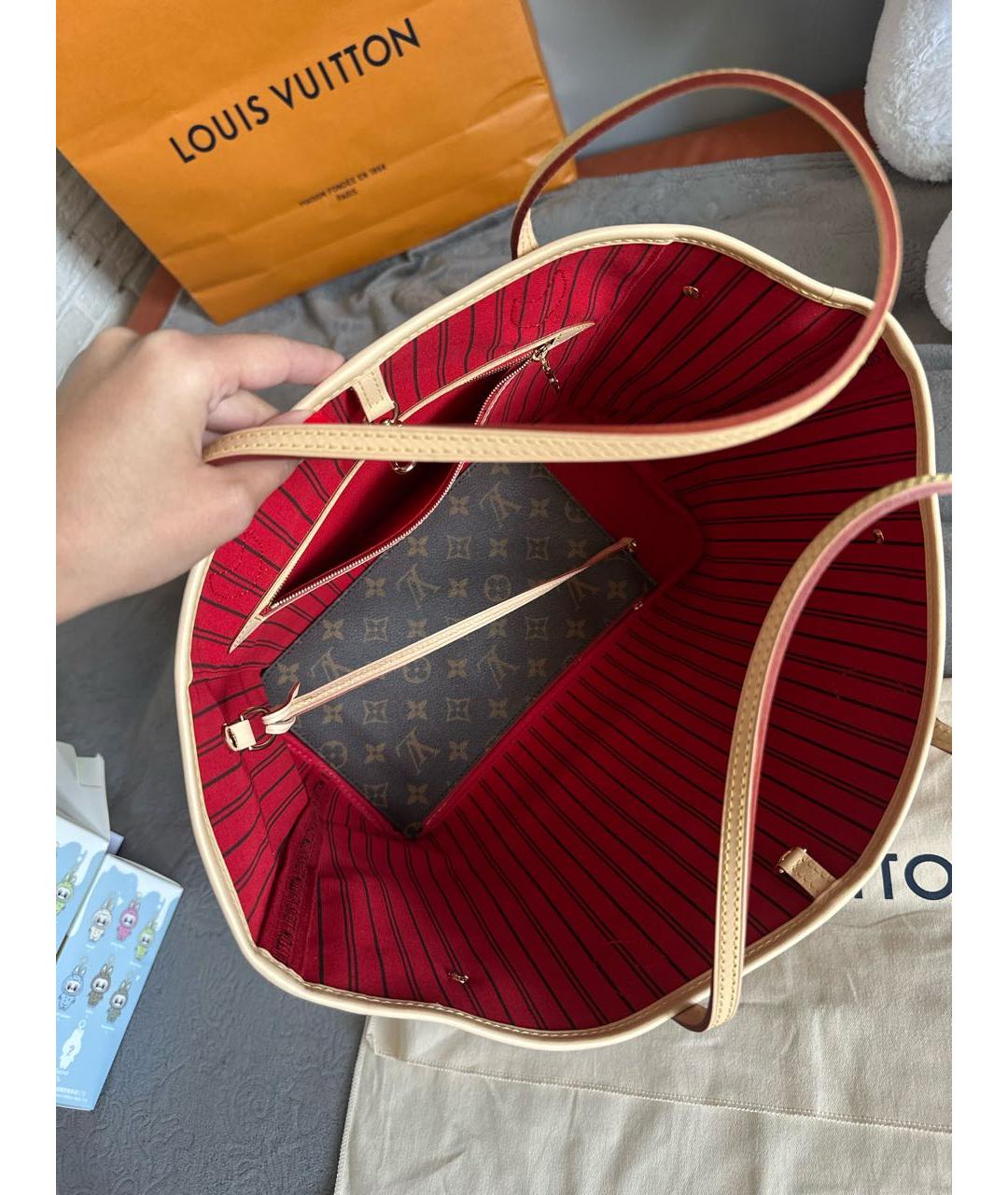 LOUIS VUITTON Коричневая сумка тоут, фото 4