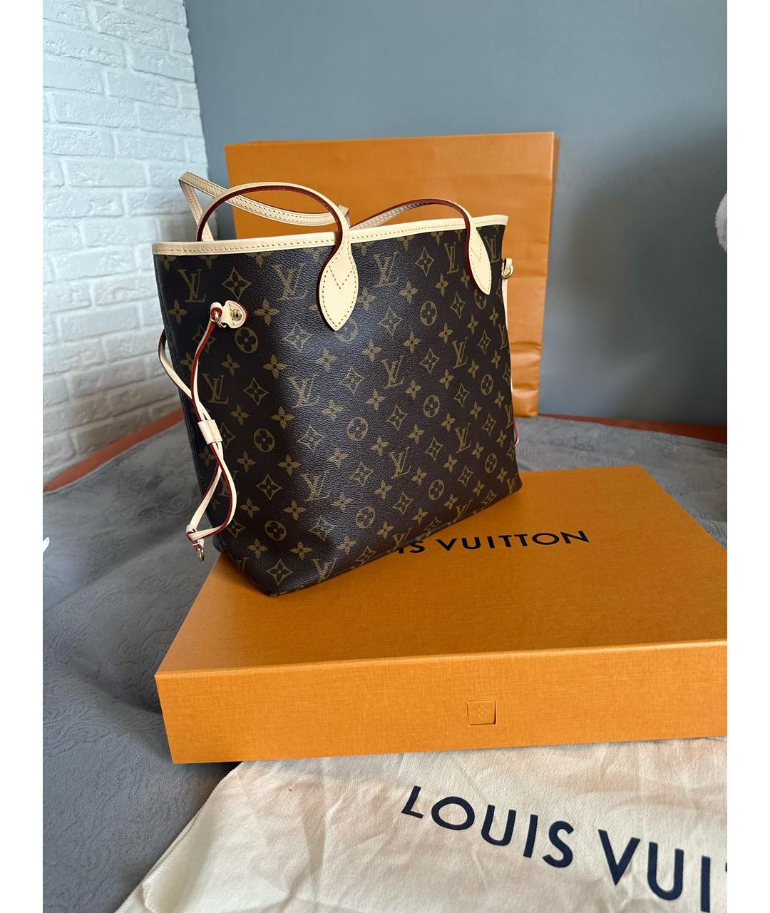 LOUIS VUITTON Коричневая сумка тоут, фото 2