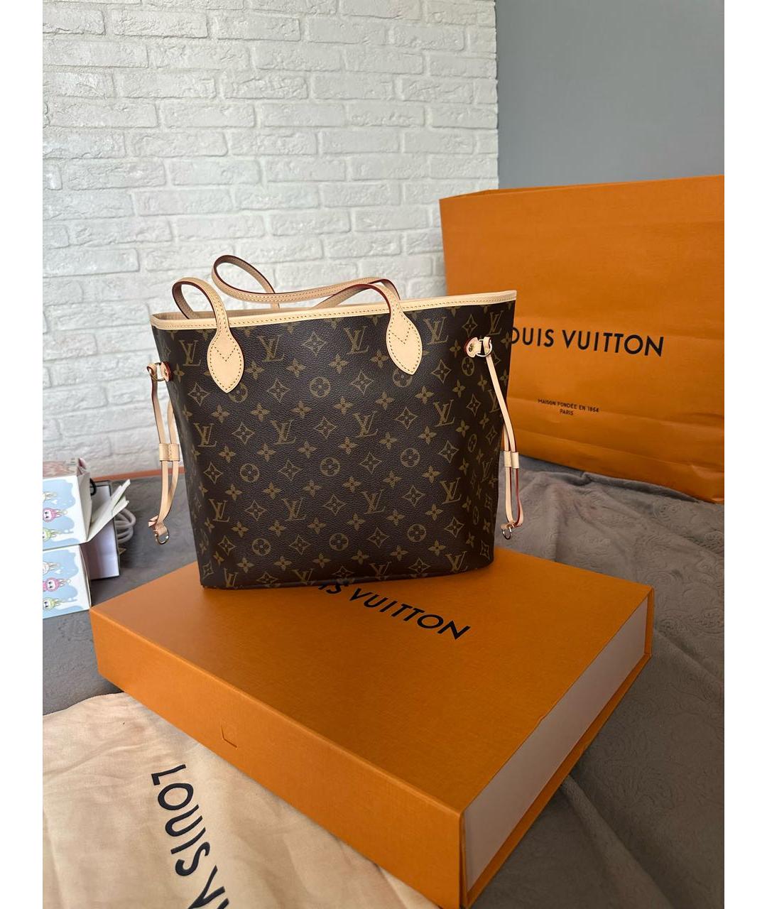 LOUIS VUITTON Коричневая сумка тоут, фото 6