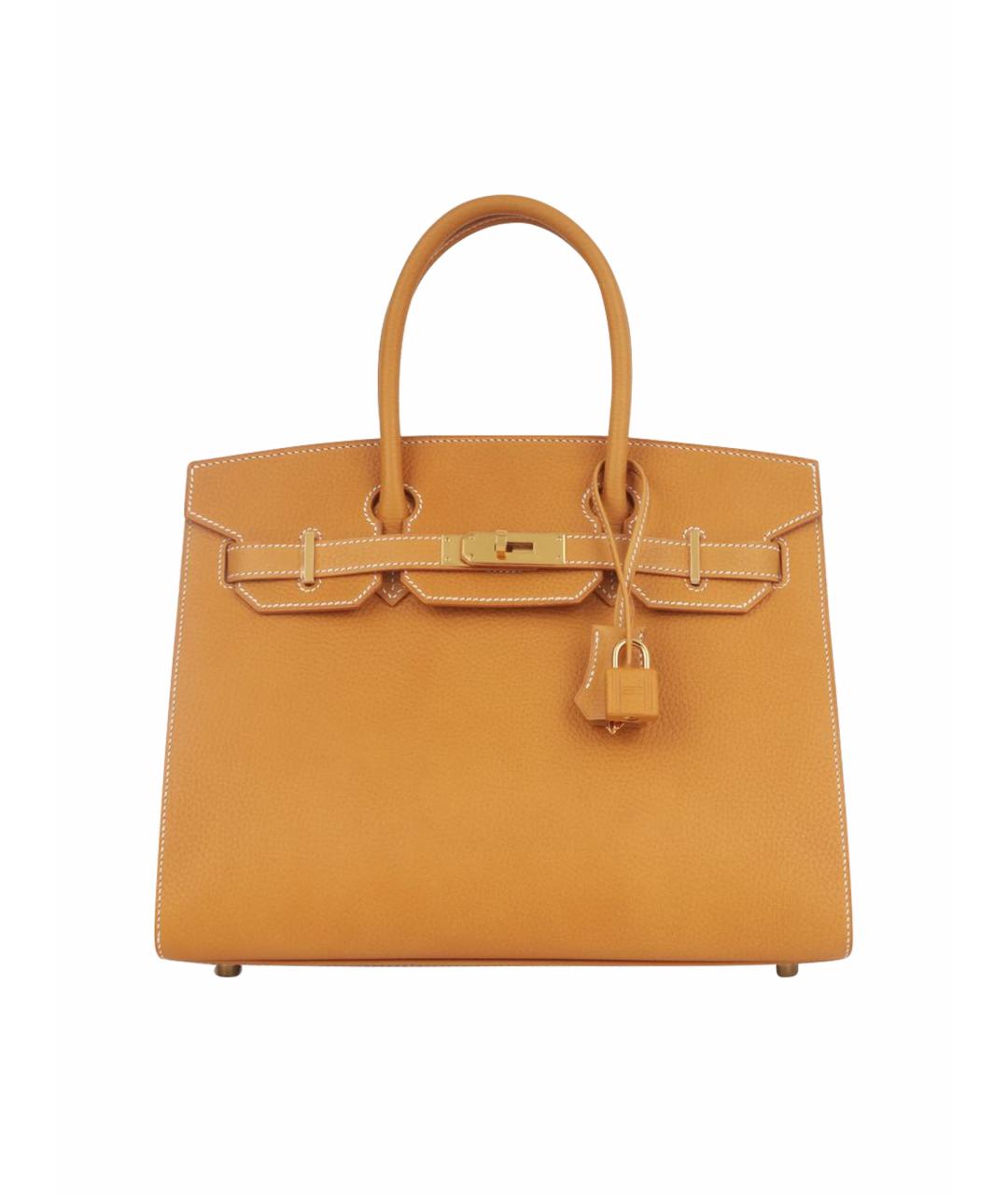 HERMES Коричневая кожаная сумка тоут, фото 1
