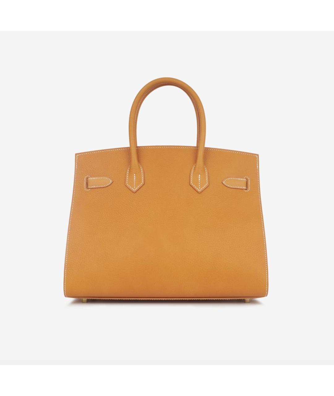 HERMES Коричневая кожаная сумка тоут, фото 2