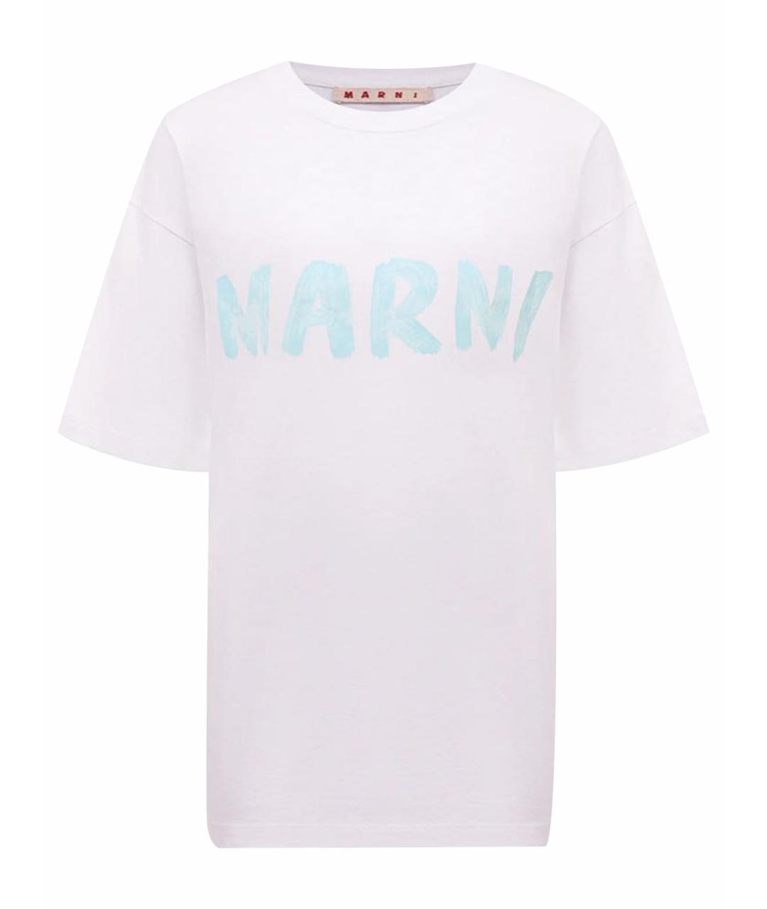 MARNI Белая хлопковая футболка, фото 1